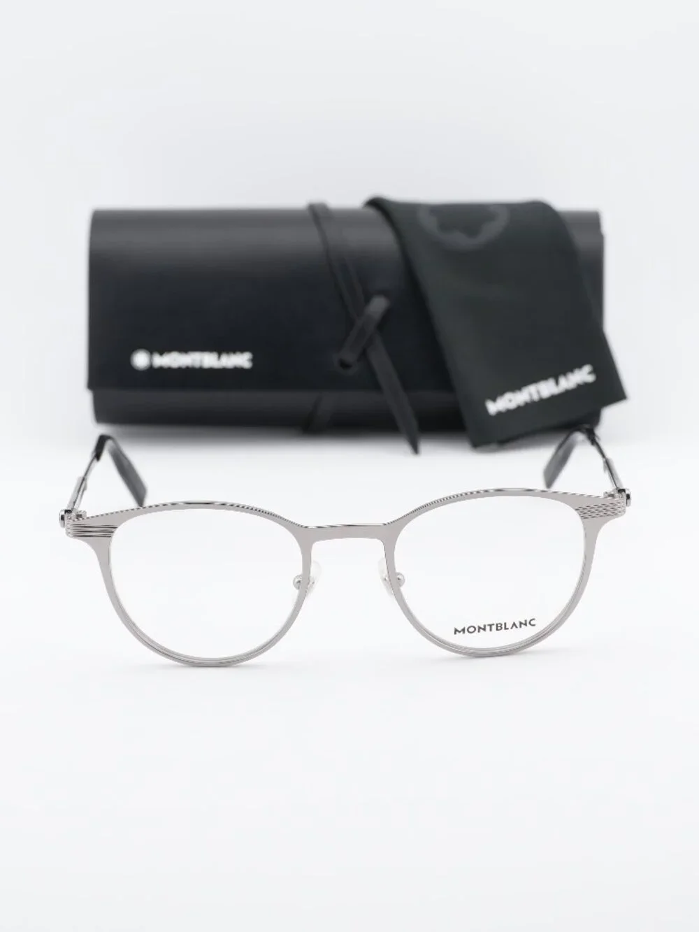 Montblanc MB0095O 003 Square Eyeglasses 48mm –  Ruthenium